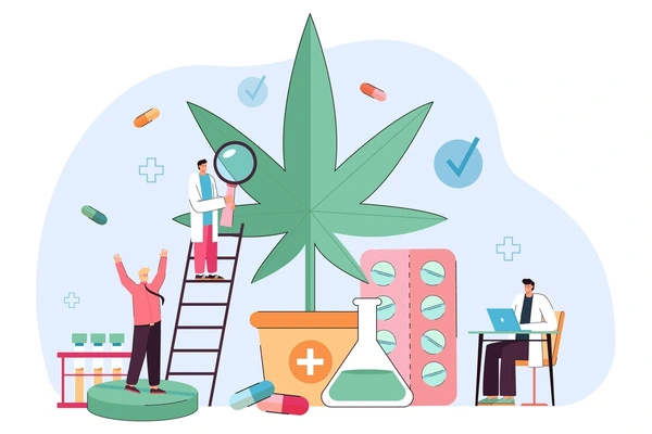 Map showing cannabis businesses